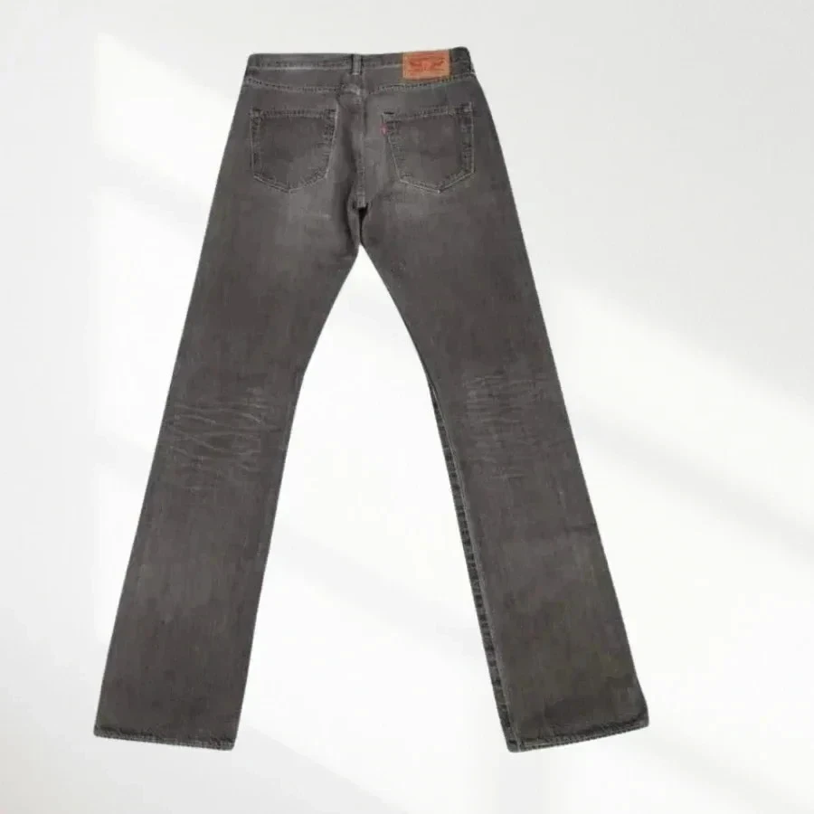 Levi's 501 straight cut - high waist - 100% cotton - gray - very good condition – photo 8